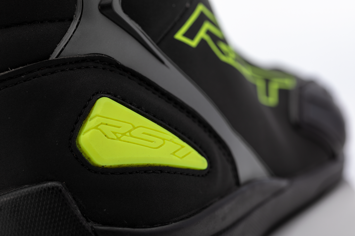 Sabre Moto Shoe Ce Boot Blk/Gry/Flo Yellow Sz 7
