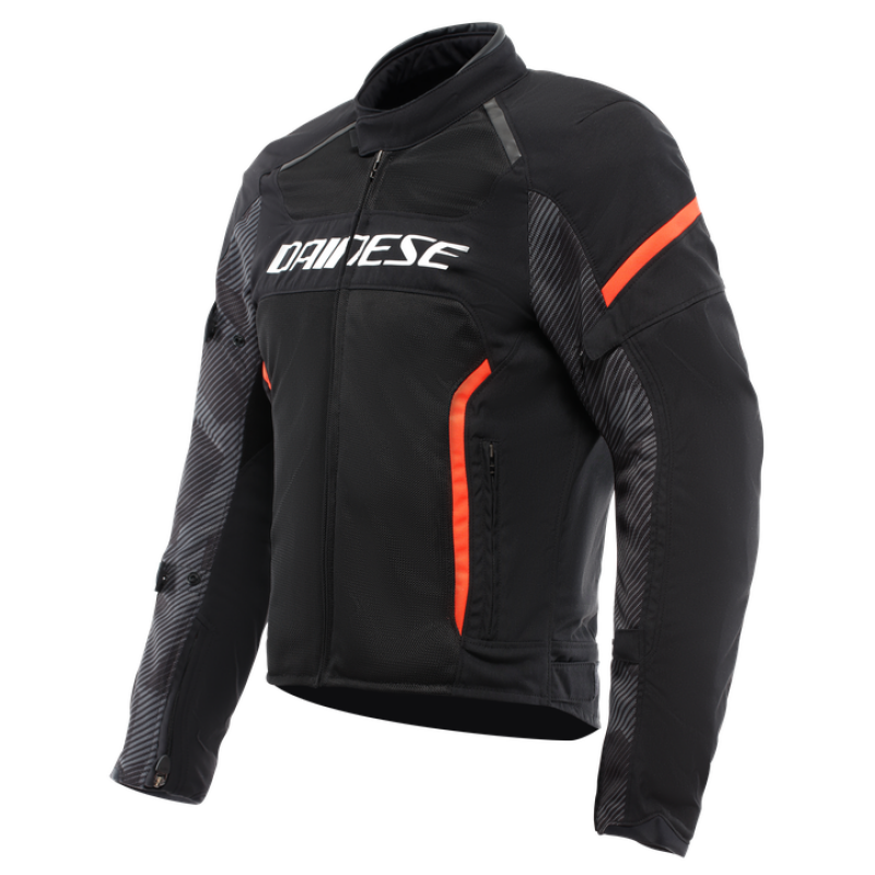 Dainese Air Frame 3 Tex Jacket Black/Black/Red Fluorescent Size - 48