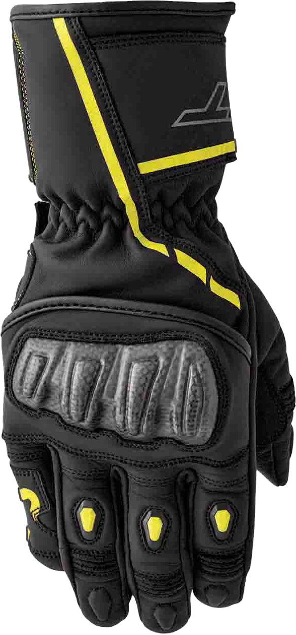 S1 Glove Blk/Flo Yel Leather Sm