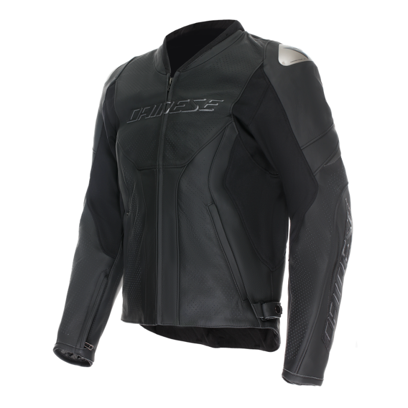 Dainese Racing 5 Perforated Leather Jacket Black/Black/Black Size - 44