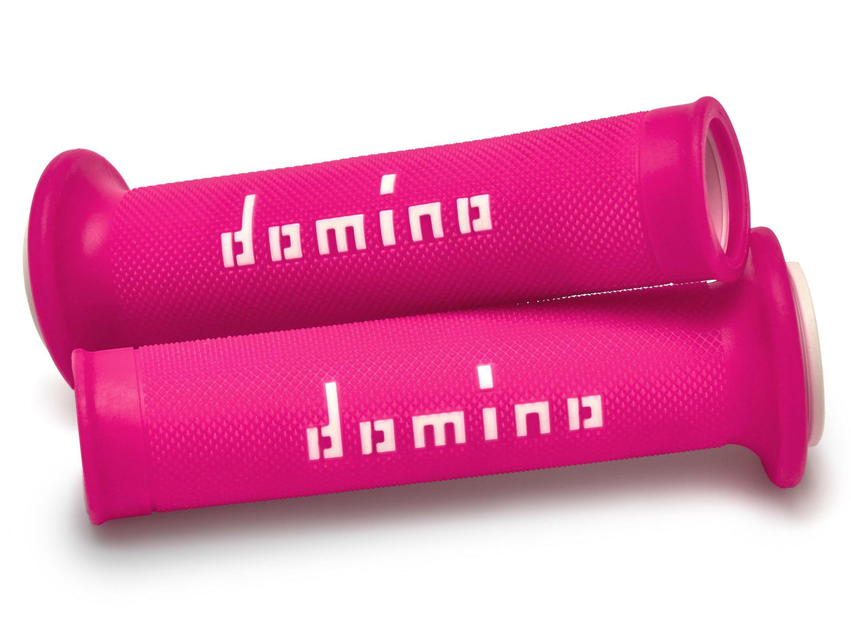 Motogp Grips Fuchsia/White Pair