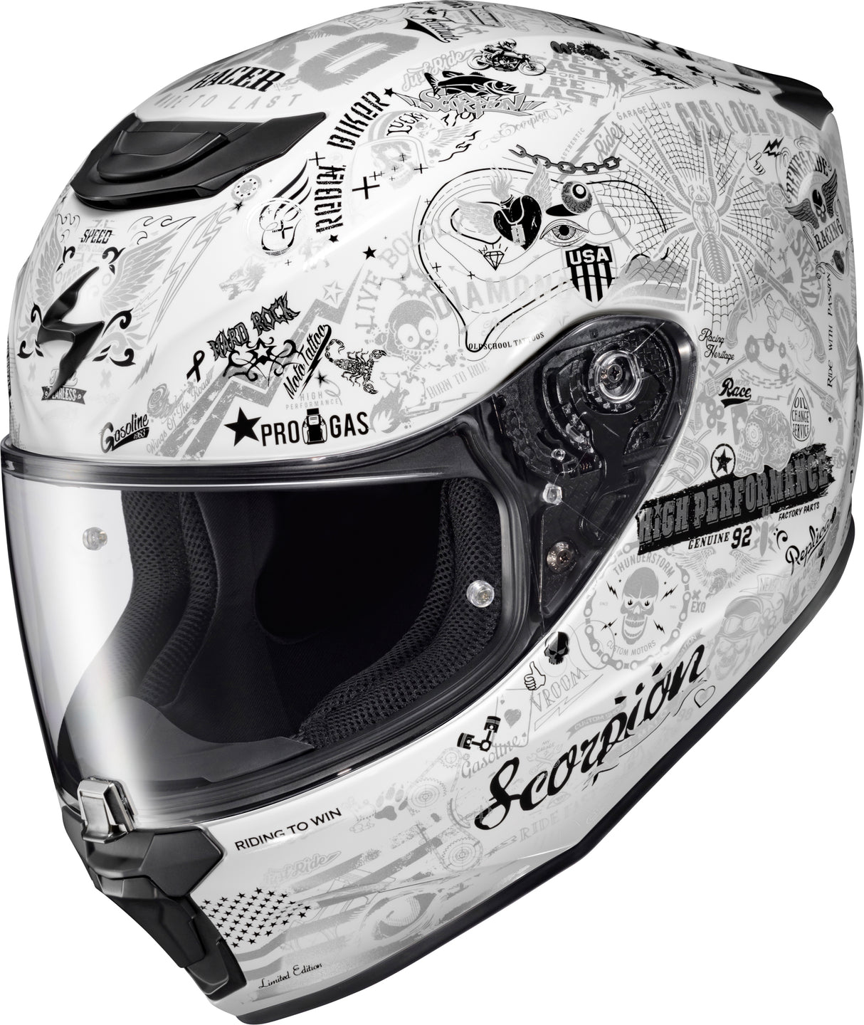 Exo R330 Full Face Helmet Shake 2 White 2x