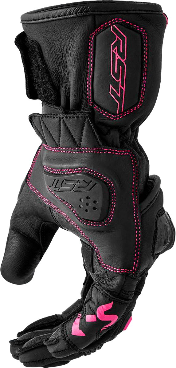 S1 Ladies Glove Black/Pink Leather Sm
