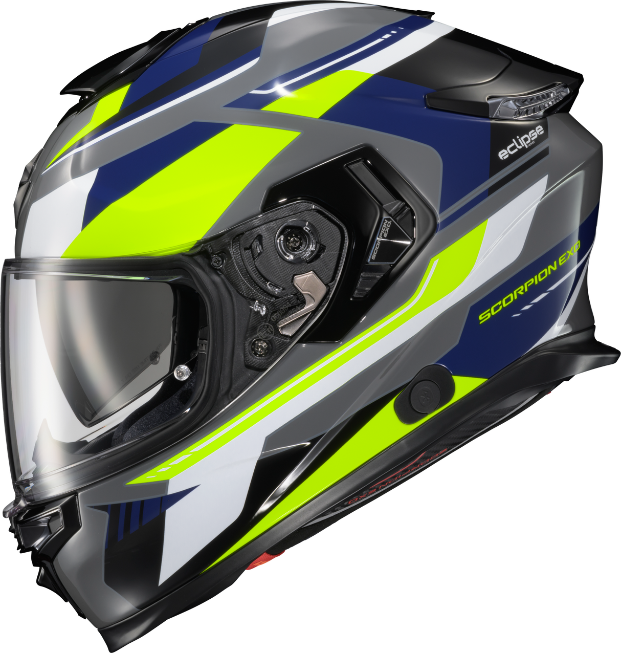 Exo Eclipse Full Face Helmet Lunar Grey/Hi Vis/Blue 2x