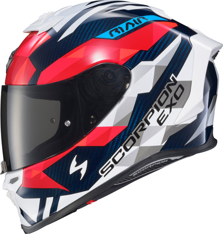 Exo R1 Air Full Face Helmet Carbon Rastor Red/Wht/Blue 2x
