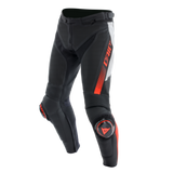 Dainese Super Speed Perforated Leather Pants Black/White/Red-Fluorescent Size - 44