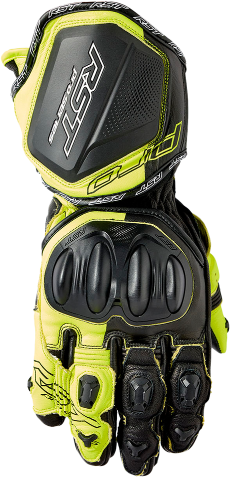 Pro Series Gp D3o Gloves Black/Flo Yellow Leather Sm