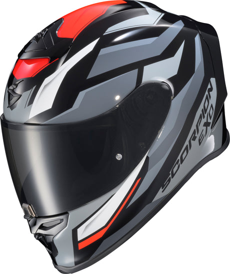 Exo R1 Air Full Face Helmet Raven Black/Red/Grey 2x