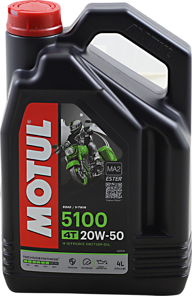MOTUL 5100 4T Synthetic Blend Oil - 20W-50 - 4L 109945