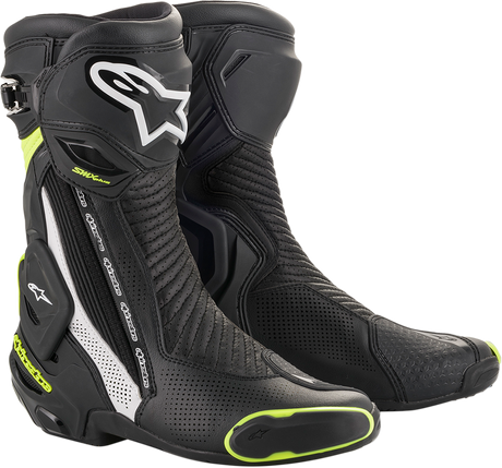 ALPINESTARS SMX Plus Vented Boots - Black/White/Yellow - US 6 / EU 39 2221119-125-39