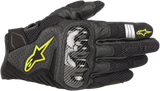 ALPINESTARS SMX-1 Air V2 Gloves - Black/Fluo Yellow - Small 3570518-155-S