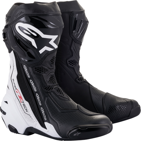 ALPINESTARS Supertech R Vented Boots - Black/White - US 6.5 / EU 40 2220121-12-40