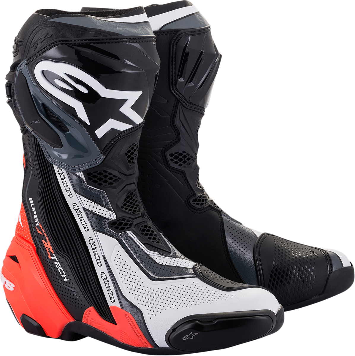 ALPINESTARS Supertech R Vented Boots - Black/Red/White/Gray - US 6 / EU 39 2220121-1329-39