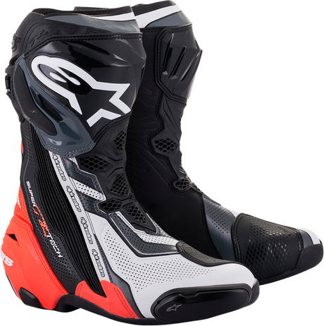 ALPINESTARS Supertech R Vented Boots - Black/Red/White/Gray - US 6 / EU 39 2220121-1329-39