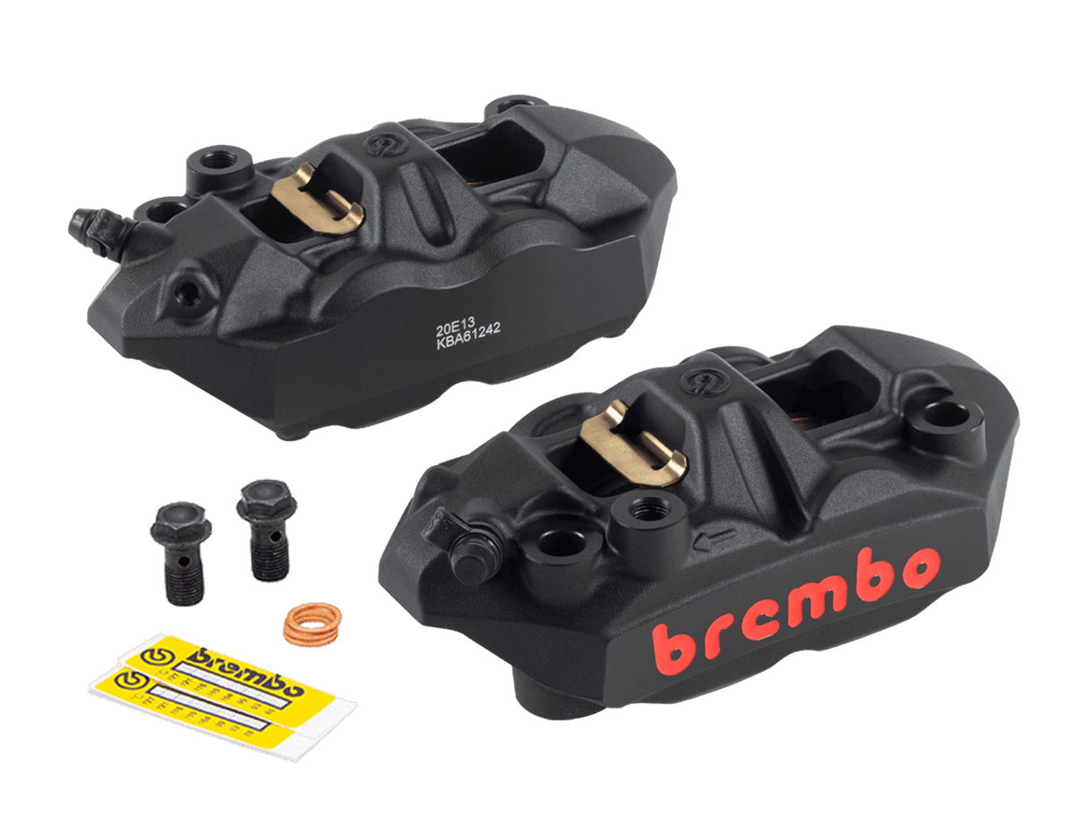 Brembo M4 Monobloc Front Caliper Set – 100mm Radial Mount (Black)