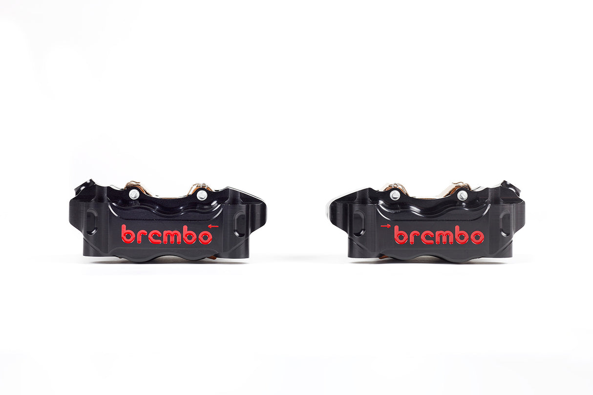 Brembo GP4-RB Billet Two-Piece Front Caliper Set – 100mm Radial Mount (Black)
