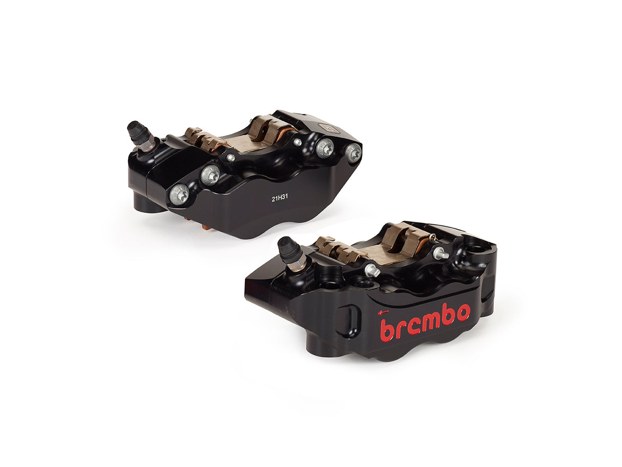 Brembo GP4-RB Billet Two-Piece Front Caliper Set – 100mm Radial Mount (Black)