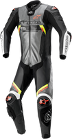 ALPINESTARS Missile Ignition v2 1-Piece Leather Suit - Metallic Gray/Black/Yellow/Red Fluo - US 36 / EU 46 3150222-9135-46