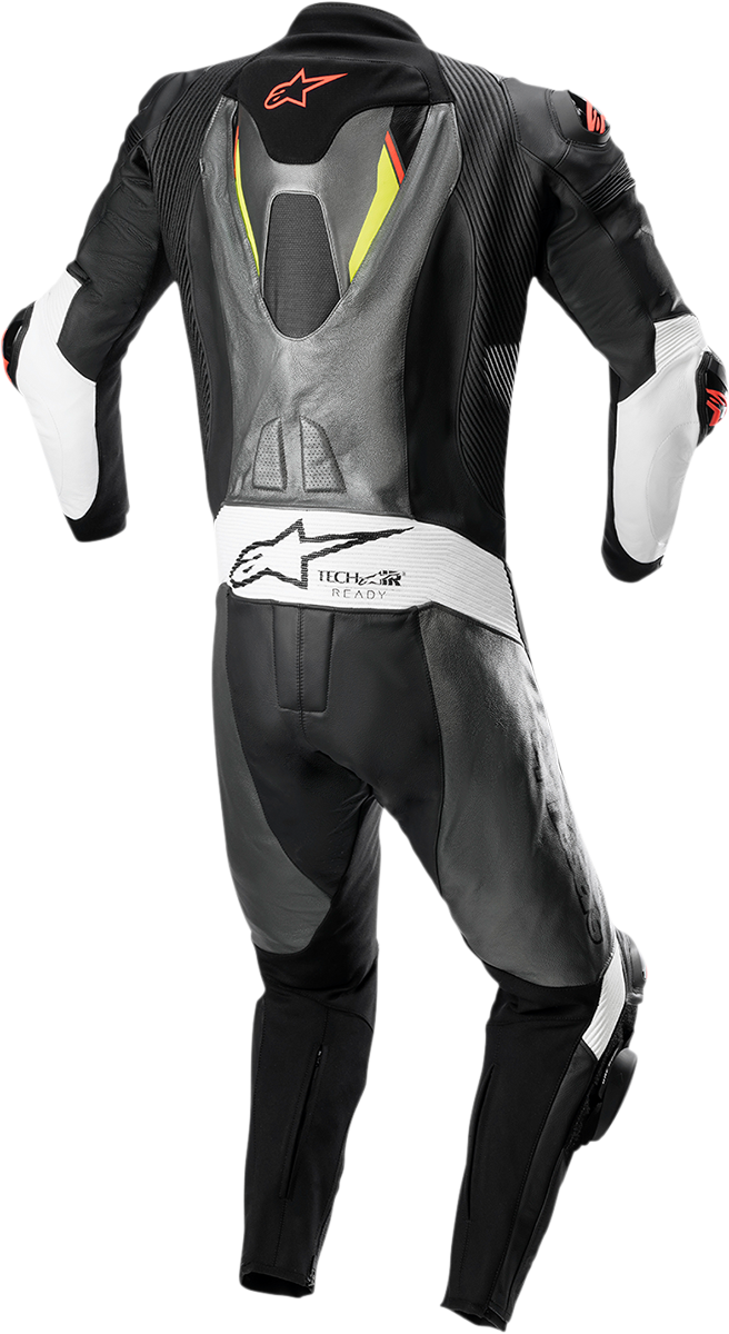 ALPINESTARS Missile Ignition v2 1-Piece Leather Suit - Metallic Gray/Black/Yellow/Red Fluo - US 36 / EU 46 3150222-9135-46