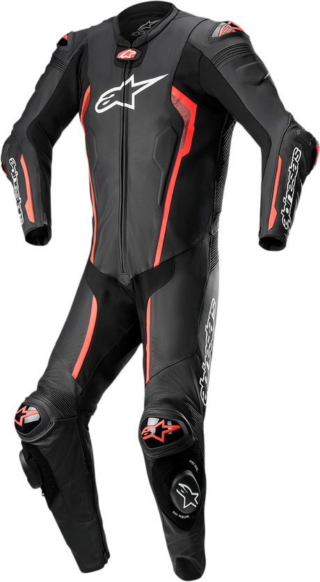 ALPINESTARS Missile v2 1-Piece Leather Suit - Black/Red Fluo - US 36 / EU 46 3150122-1030-46