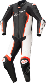 ALPINESTARS Missile v2 1-Piece Leather Suit - Black/White/Red Fluo - US 36 / EU 46 3150122-1231-46