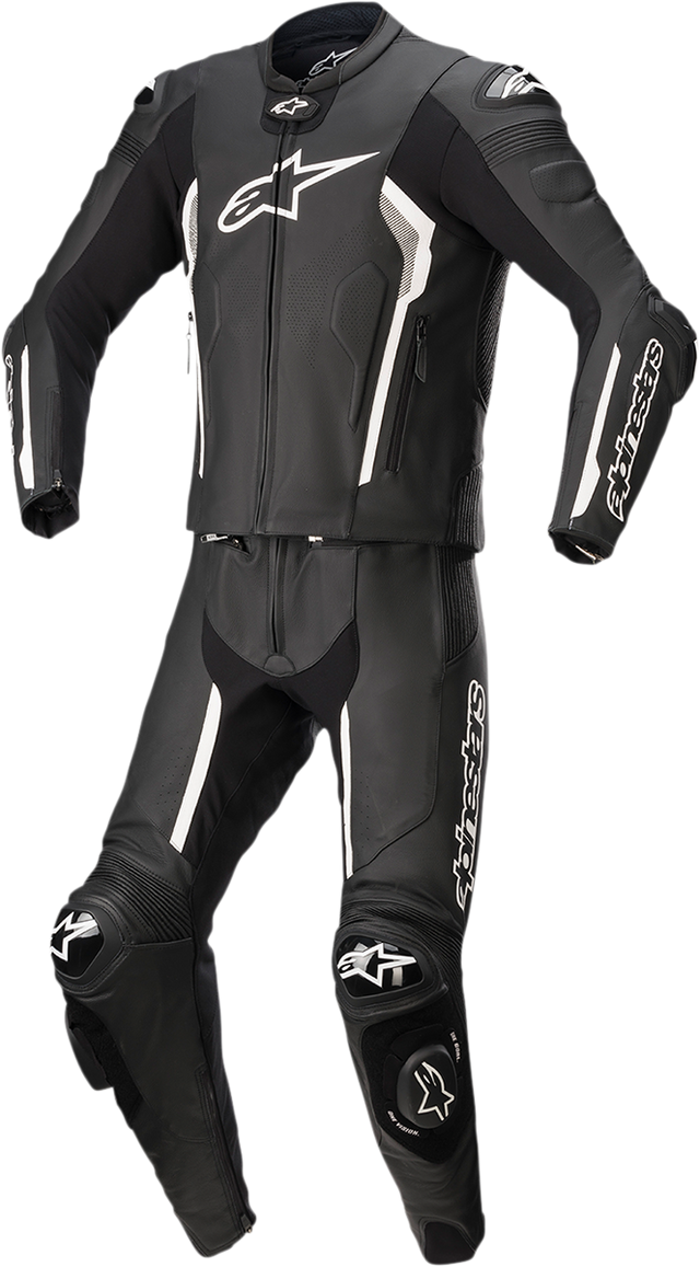 ALPINESTARS Missile v2 2-Piece Leather Suit - Black/White - US 38 / EU 48 3160122-12-48