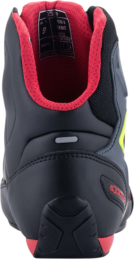 ALPINESTARS Faster-3 Rideknit? Shoes - Black/Red/Yellow - US 7 / EU 39 25103191367
