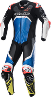 ALPINESTARS GP Tech v4 Leather Suit - Black/Blue/Yellow Fluorescent - US 38 / EU 48 3156822-1075-48