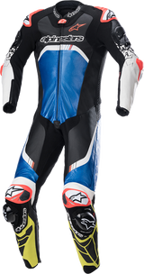 ALPINESTARS GP Tech v4 Leather Suit - Black/Blue/Yellow Fluorescent - US 38 / EU 48 3156822-1075-48