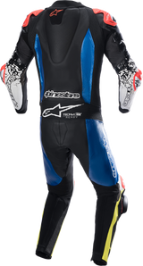 ALPINESTARS GP Tech v4 Leather Suit - Black/Blue/Yellow Fluorescent - US 38 / EU 48 3156822-1075-48