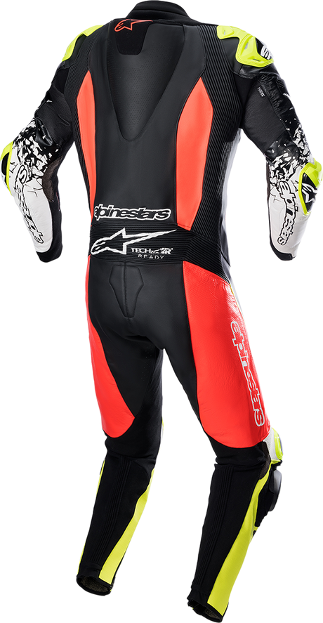 ALPINESTARS GP Tech v4 Leather Suit - Black/Red/Yellow Fluorescent - US 38 / EU 48 3156822-1355-48