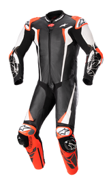ALPINESTARS Racing Absolute v2 1-Piece Leather Suit - Black/White/Red Fluo - US 38 / EU 48 3156323123148