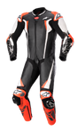 ALPINESTARS Racing Absolute v2 1-Piece Leather Suit - Black/White/Red Fluo - US 38 / EU 48 3156323123148