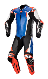 ALPINESTARS Racing Absolute v2 1-Piece Leather Suit - Metallic Blue/Black/White/Red Fluo - US 38 / EU 48 3156323718348