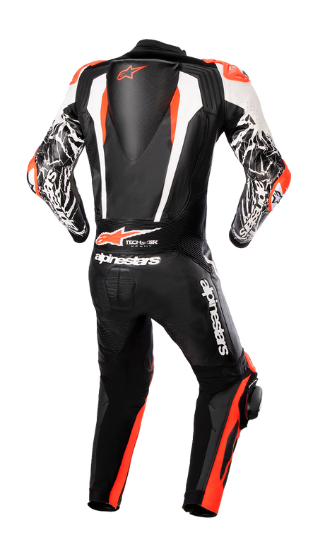 ALPINESTARS Racing Absolute v2 1-Piece Leather Suit - Black/White/Red Fluo - US 38 / EU 48 3156323123148