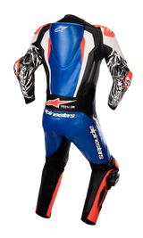 ALPINESTARS Racing Absolute v2 1-Piece Leather Suit - Metallic Blue/Black/White/Red Fluo - US 38 / EU 48 3156323718348