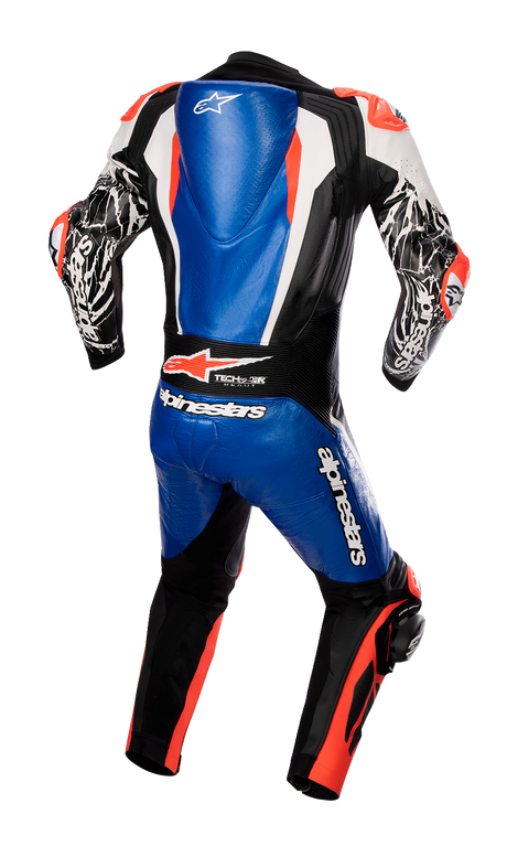 ALPINESTARS Racing Absolute v2 1-Piece Leather Suit - Metallic Blue/Black/White/Red Fluo - US 38 / EU 48 3156323718348