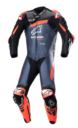 ALPINESTARS GP Plus v4 Leather Suit - Black/Red Fluo/Dark Blue - US 42 / EU 52 3150523135752