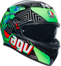 AGV K3 Helmet - Kamaleon - Black/Red/Green - Small 2118381004013S