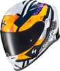 Exo R1 Air Full Face Helmet Carbon Rastor Or/Wht/Blue 2x