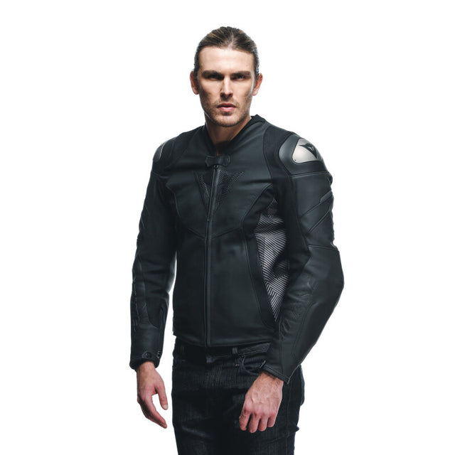 Dainese Avro 5 Leather Jacket Black/Anthracite Size - 46