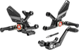 GILLES TOOLING MUE2 Rearset - Black - Honda MUE2-H02-B