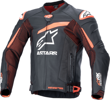 ALPINESTARS GP Plus R v4 Rideknit? Leather Jacket - Black/Red Fluo/White - US 38 / EU 48 3100324-1321-48