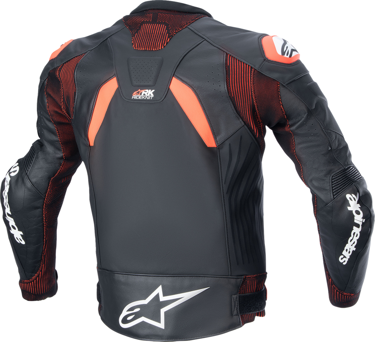 ALPINESTARS GP Plus R v4 Rideknit? Leather Jacket - Black/Red Fluo/White - US 38 / EU 48 3100324-1321-48