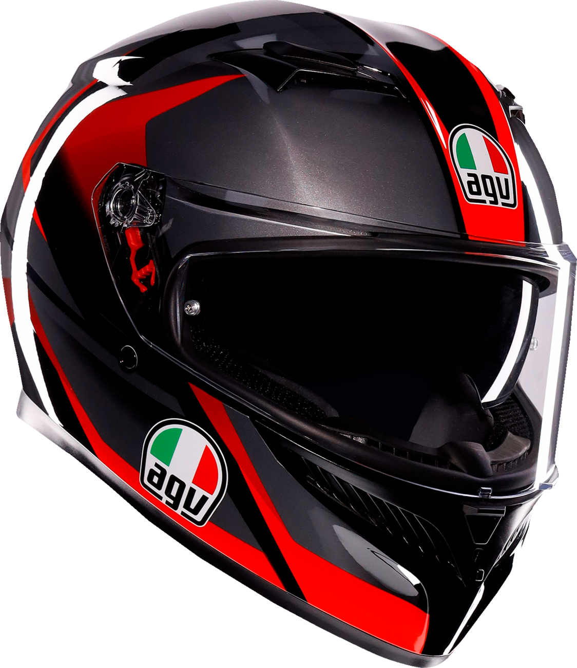 AGV K3 Helmet - Striga - Black/Gray/Red - Small 2118381004-018-S