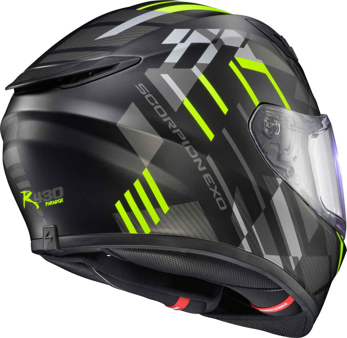 Exo R430 Full Face Helmet Paradox Hi Viz 2x