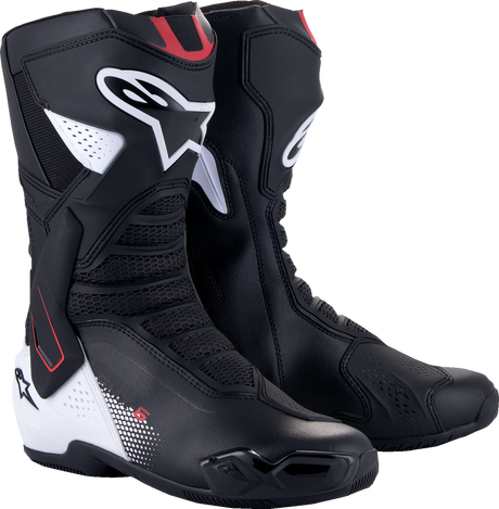 ALPINESTARS SMX-6 V3 Boots - Black/White/Red Graphic - US 12.5/EU 48 2223025-1406-48