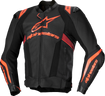 ALPINESTARS Missile v3 Ignition Leather Jacket - Black/Red Fluo/Dark Red - US 38 / EU 48 3100325-1365-48