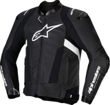 ALPINESTARS Missile v3 Leather Jacket - Black/White - US 46 / EU 56 3100125-12-56