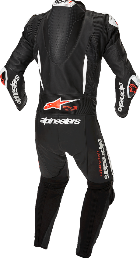ALPINESTARS GP-R7 1-PC Leather Suit - Black/White/Red Fluo - US 38 / EU 48 3150125-1231-48